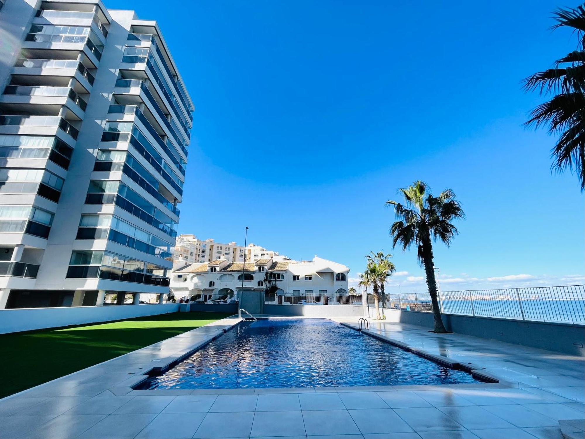 Apartamento En Primera Linea Con Vistas A La Playa Ensenada Del Esparto Del Residencial Vina Del Mar Apartment La Manga del Mar Menor Luaran gambar
